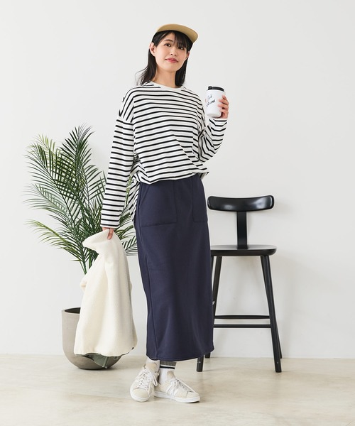 CONVERSE（コンバース）の「【CONVERSE/コンバース】裏ボア ボンディングスカート（スカート・レディース・杢グレー/ネイビー/ブラック・LARGE/MEDIUM）」の13枚目の写真