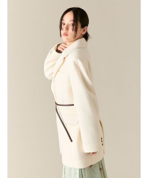 LILY BROWN（リリーブラウン）の「ベルト付きシャギーオーバー