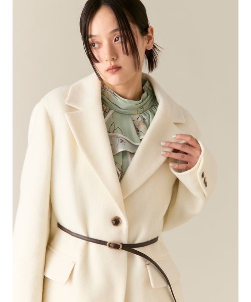 ベルト付きシャギーオーバージャケット（テーラードジャケット）｜LILY