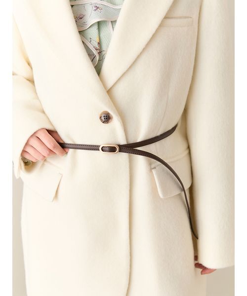 ベルト付きシャギーオーバージャケット（テーラードジャケット）｜LILY