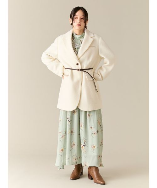 LILY BROWN（リリーブラウン）の「ベルト付きシャギーオーバー