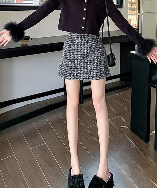 セール】ツイード台形ミニスカート（スカート）｜Pittok（ピットク）の