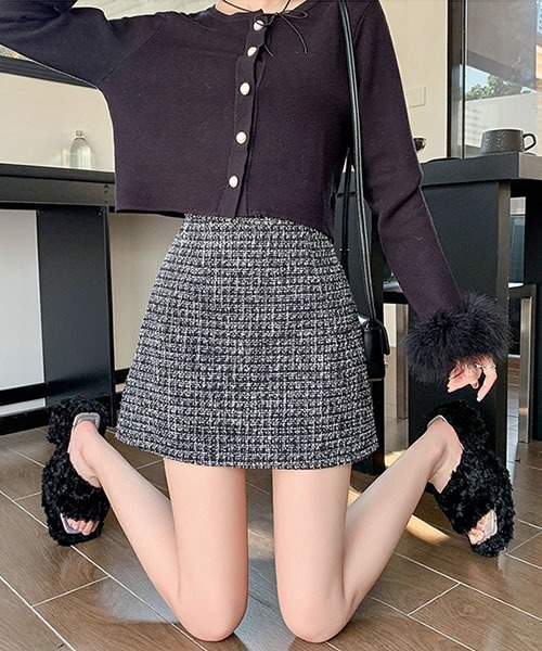 セール】ツイード台形ミニスカート（スカート）｜Pittok（ピットク）の
