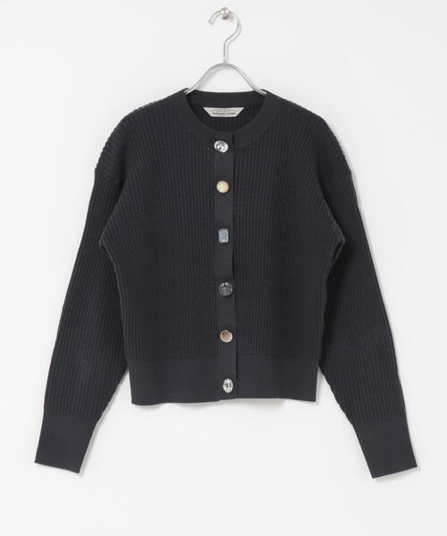 URBAN RESEARCH ROSSO WOMEN(アーバンリサーチ ロッソ)の「Torrazzo Donna Bijou Kint Cardigan(カーディガン/ボレロ・レディース・ブラウン/ネイビー・FREE)」の3枚目の写真