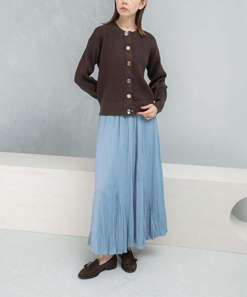 URBAN RESEARCH ROSSO WOMEN(アーバンリサーチ ロッソ)の「Torrazzo Donna Bijou Kint Cardigan(カーディガン/ボレロ・レディース・ブラウン/ネイビー・FREE)」の6枚目の写真