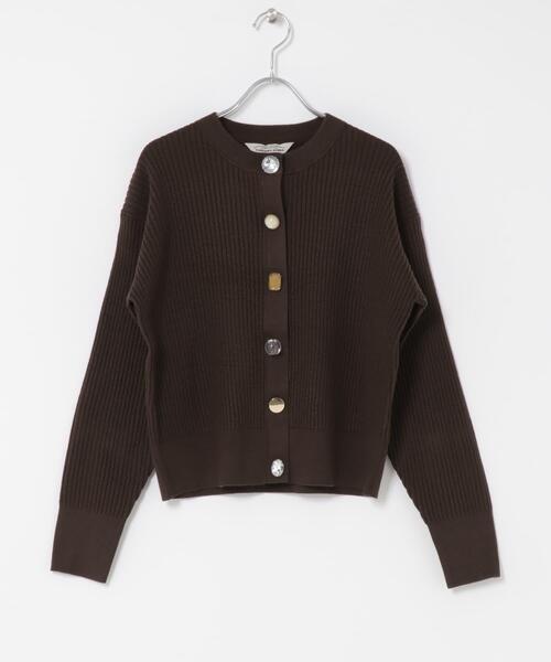 URBAN RESEARCH ROSSO WOMEN(アーバンリサーチ ロッソ)の「Torrazzo Donna Bijou Kint Cardigan(カーディガン/ボレロ・レディース・ブラウン/ネイビー・FREE)」の10枚目の写真