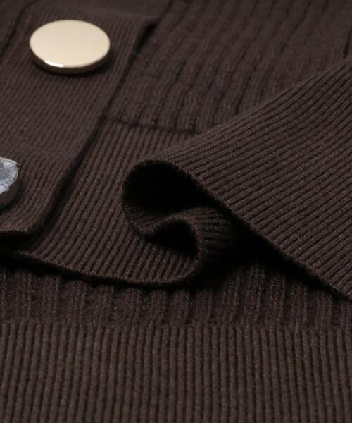 URBAN RESEARCH ROSSO WOMEN(アーバンリサーチ ロッソ)の「Torrazzo Donna Bijou Kint Cardigan(カーディガン/ボレロ・レディース・ブラウン/ネイビー・FREE)」の12枚目の写真