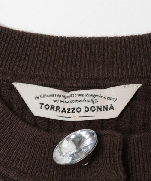 URBAN RESEARCH ROSSO WOMEN(アーバンリサーチ ロッソ)の「Torrazzo Donna Bijou Kint Cardigan(カーディガン/ボレロ・レディース・ブラウン/ネイビー・FREE)」の13枚目の写真