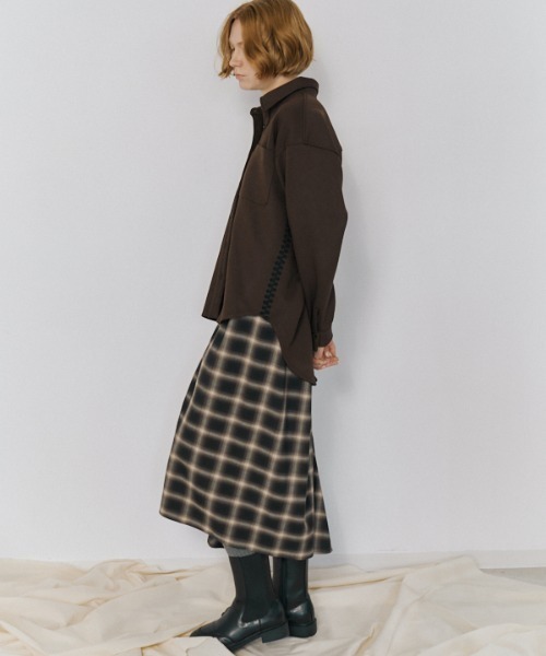 Muel Chic(ミュエルシック)の「Niger check skirt ニジェールチェックスカート(スカート・レディース・ブラック系/ブラウン系/ベージュ系その他・FREE)」の5枚目の写真