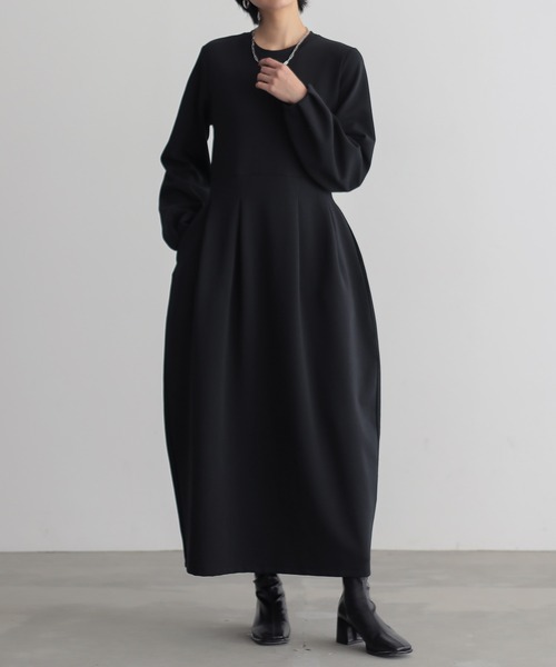 セール】[低身長/高身長向けサイズ有]サマ見えコクーンワンピース