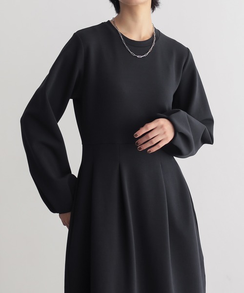 for/c（フォーシー）の「[低身長/高身長向けサイズ有]サマ見えコクーンワンピース【サスティナブル】（ワンピース・レディース・ブラック・M/L/PM/TM）」の5枚目の写真