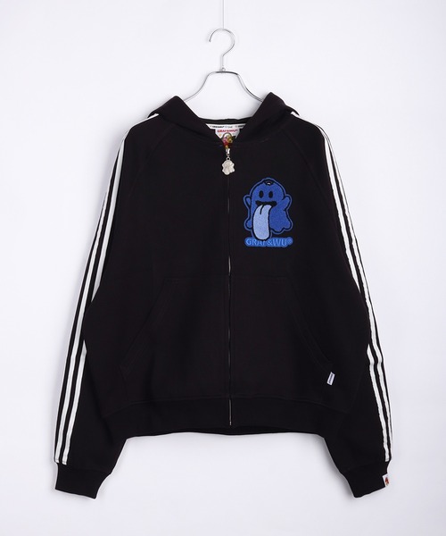 GRAF&WU（グラフアンドユー）の「GRAF&WU グラフアンドウー 1ベロ ダンボール素材 フルジップパーカー フルーツシリーズ（パーカー・メンズ・グレー/ダークグリーン/ブラック×ブルー/ブラック×イエロー/バーガンディー/ブラック×レッド・L/M/XL）」の15枚目の写真