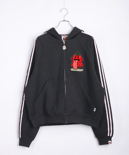 オレボレブラ♥️ぶたさん自転車イラスト付きフルジップパーカー RiJ2025W】描き下ろしフルジップパーカー | 無敵時間OFFICIAL SHOP