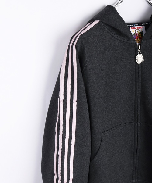 GRAF&WU（グラフアンドユー）の「GRAF&WU グラフアンドウー 1ベロ ダンボール素材 フルジップパーカー フルーツシリーズ（パーカー・メンズ・グレー/ダークグリーン/ブラック×ブルー/ブラック×イエロー/バーガンディー/ブラック×レッド・L/M/XL）」の7枚目の写真