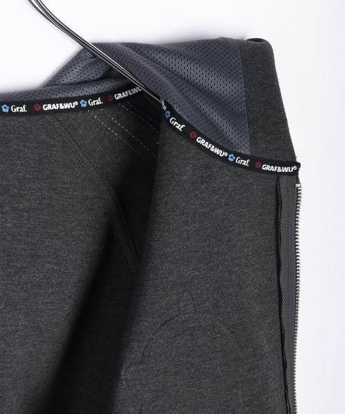 GRAF&WU（グラフアンドユー）の「GRAF&WU グラフアンドウー 1ベロ ダンボール素材 フルジップパーカー フルーツシリーズ（パーカー・メンズ・グレー/ダークグリーン/ブラック×ブルー/ブラック×イエロー/バーガンディー/ブラック×レッド・L/M/XL）」の10枚目の写真