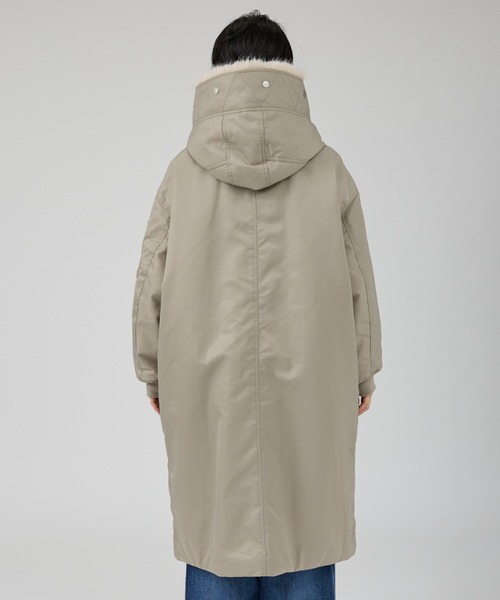 upperhights(アッパーハイツ)の「【upper hights/アッパーハイツ】THE U-2 LONG HOODIE 2WAYロングブルゾン/フーディー/ノーカラー(ブルゾン・レディース・グレイッシュベージュ・フリー)」の17枚目の写真