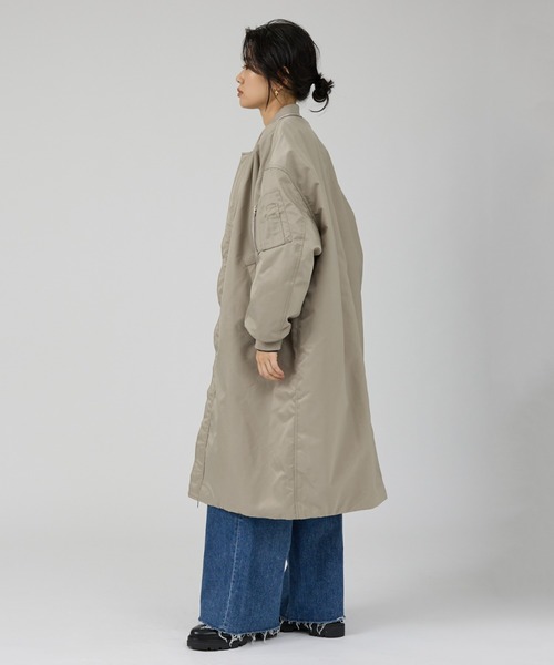 upperhights(アッパーハイツ)の「【upper hights/アッパーハイツ】THE U-2 LONG HOODIE 2WAYロングブルゾン/フーディー/ノーカラー(ブルゾン・レディース・グレイッシュベージュ・フリー)」の12枚目の写真