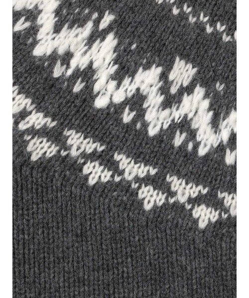 MidiUmi(ミディウミ)の「MidiUmi ノルディックニットプルオーバー(ニット/セーター・レディース・ブラウン/チャコールグレー・FREE)」の5枚目の写真