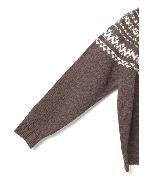 MidiUmi(ミディウミ)の「MidiUmi ノルディックニットプルオーバー(ニット/セーター・レディース・ブラウン/チャコールグレー・FREE)」の15枚目の写真