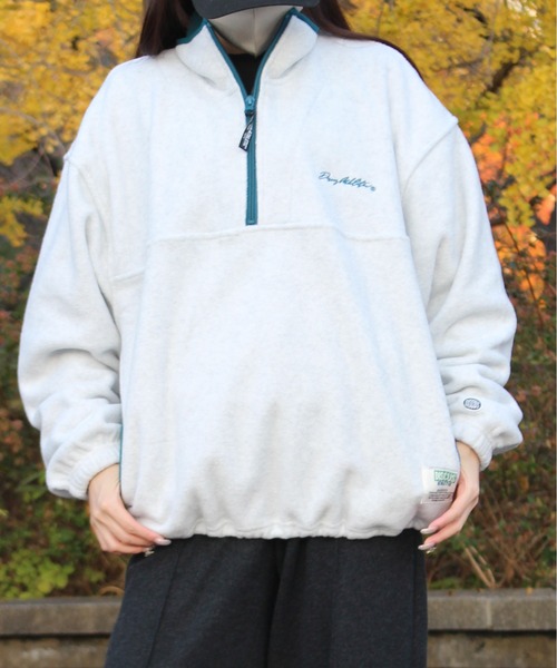 DISCUS ATHLETIC（ディスカス　アスレチック）の「【DISCUS ATHLETIC/ディスカス アスレチック】パイピング配色ハーフＺＩＰハイネック(無地＆総柄)（ブルゾン・レディース・ネイビー/グリーン/ブラウン/その他/オートミール・L/LL/M）」の14枚目の写真