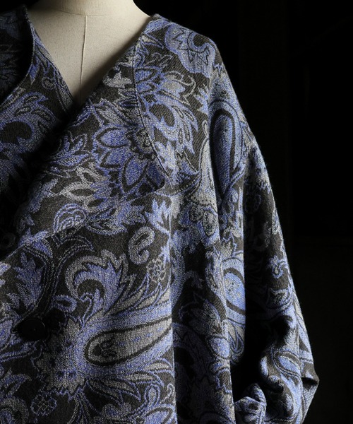 セール】尾州織り ペイズリー柄 コート(その他アウター)|antiqua セール】尾州織り ペイズリー柄 コート(その他アウター)|antiqua