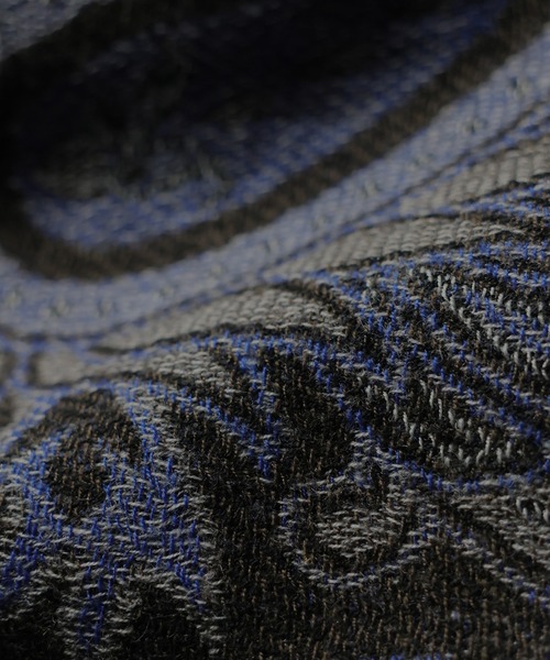 antiqua（アンティカ）の「尾州織り ペイズリー柄 コート（その他アウター・レディース・ブルー系その他・ONESIZE）」の3枚目の写真