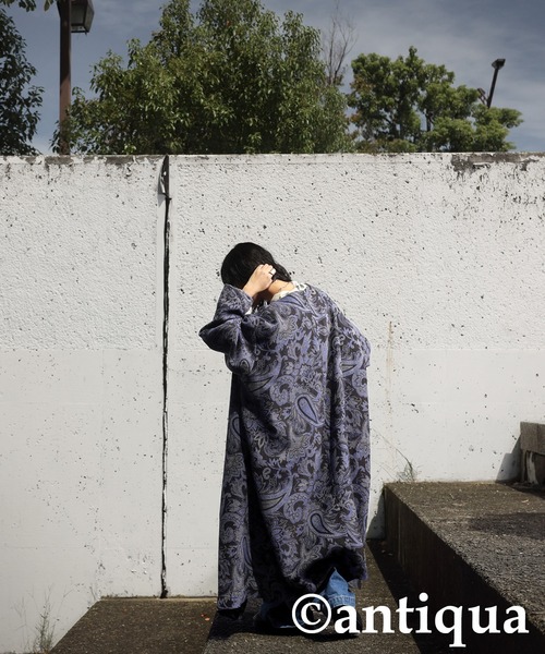 antiqua（アンティカ）の「尾州織り ペイズリー柄 コート（その他アウター・レディース・ブルー系その他・ONESIZE）」の20枚目の写真