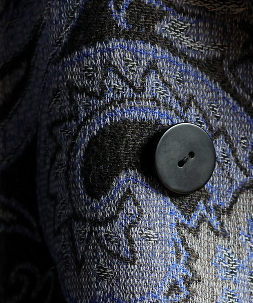 antiqua（アンティカ）の「尾州織り ペイズリー柄 コート（その他アウター・レディース・ブルー系その他・ONESIZE）」の5枚目の写真