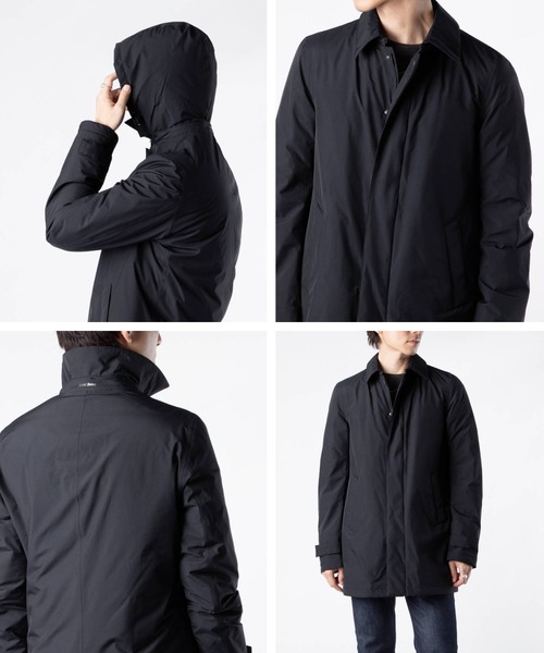 HERNO（ヘルノ）の「HERNO LAMINAR DOWN JACKETヘルノ ラミナー ロング ダウンジャケット（ダウンジャケット/コート・メンズ・ブラック/ネイビー系1・50）」の7枚目の写真