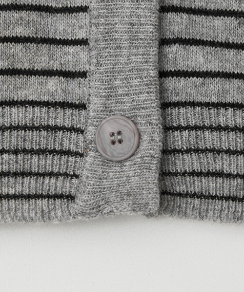 RONRON（ロンロン）の「TRIPLE STRIPE HARMONY KNIT CARDIGAN BLACK GREY（カーディガン/ボレロ・レディース・その他・FREE）」の5枚目の写真