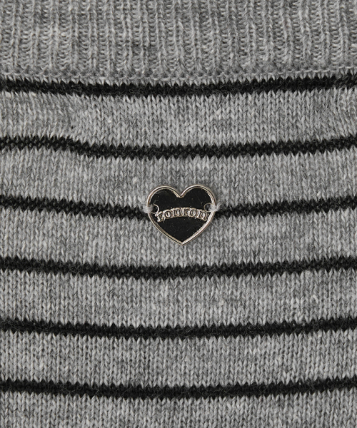 RONRON（ロンロン）の「TRIPLE STRIPE HARMONY KNIT CARDIGAN BLACK GREY（カーディガン/ボレロ・レディース・その他・FREE）」の7枚目の写真