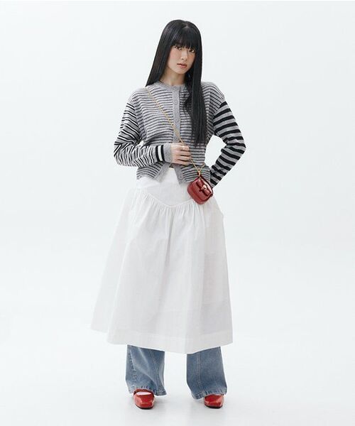 RONRON（ロンロン）の「TRIPLE STRIPE HARMONY KNIT CARDIGAN BLACK GREY（カーディガン/ボレロ・レディース・その他・FREE）」の10枚目の写真
