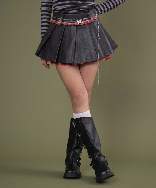 dispark（ディスパーク）の「DISPARK/チェックドッキングプリーツスカパン（スカート・レディース・ブラウン/ブラック・MEDIUM/SMALL）」の7枚目の写真