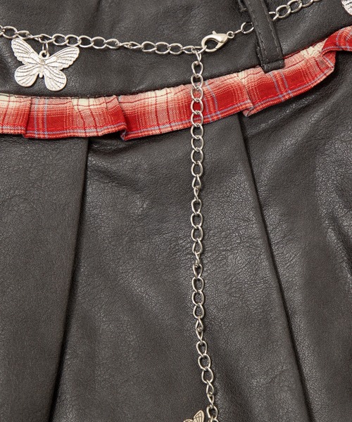 dispark（ディスパーク）の「DISPARK/チェックドッキングプリーツスカパン（スカート・レディース・ブラウン/ブラック・MEDIUM/SMALL）」の3枚目の写真