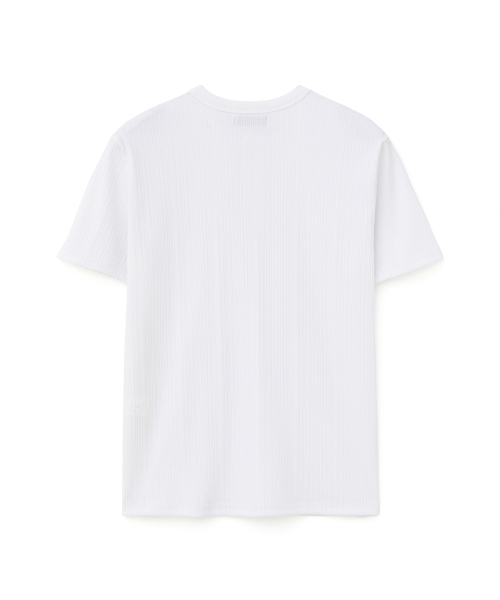 DNSR(ディーエヌエスアール)の「リブヘンリーネックハーフスリーブホワイト(Tシャツ/カットソー・メンズ・その他・MEDIUM/LARGE/X-LARGE)」の2枚目の写真