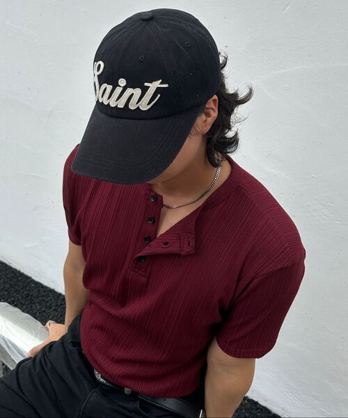 DNSR(ディーエヌエスアール)の「リブヘンリーネックハーフスリーブホワイト(Tシャツ/カットソー・メンズ・その他・MEDIUM/LARGE/X-LARGE)」の5枚目の写真
