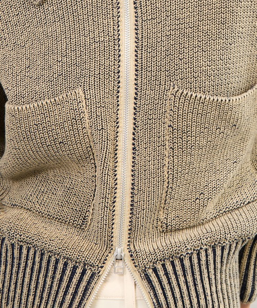 WRAPINKNOT(ラッピンノット)の「【WRAPINKNOT/ラッピンノット】《STUDIOUS別注》 ZIP CROPPED TOPS/ジップクロップドトップス(ニット/セーター・レディース・カーキ/サックスブルー・0)」の15枚目の写真