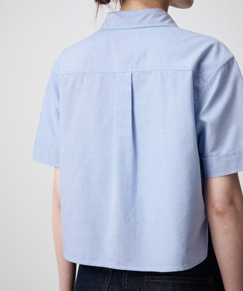 MUSINSA STANDARD WOMAN（ムシンサスタンダードウーマン）の「ウィメンズオックスフォードクロップ半袖シャツ[ブルー]（シャツ/ブラウス・レディース・その他・SMALL/MEDIUM）」の7枚目の写真