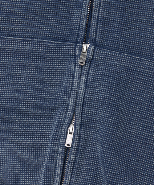 NOMANUAL(NOMANUAL)の「VINTAGE WAFFLE HOODED ZIP-UP - WASHED NAVY(パーカー・レディース・その他・SMALL/MEDIUM/LARGE/X-LARGE)」の6枚目の写真