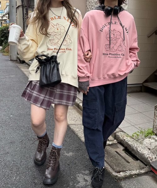 DOUBLE NAME(ダブルネーム)の「顔料染め起毛ツイルタックバルーンカーゴパンツ(カーゴパンツ・レディース・ピンク/ベージュ/ネイビー・FREE)」の13枚目の写真