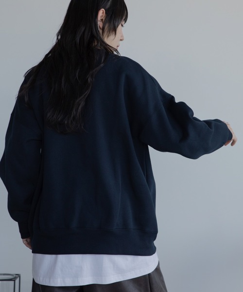 VACANCY(ヴァカンシー)の「渦ウェーブロゴ刺繍トレーナー/裏起毛/新色追加(スウェット・レディース・グレー/ブラウン/ネイビー/チャコールグレー・FREE)」の15枚目の写真