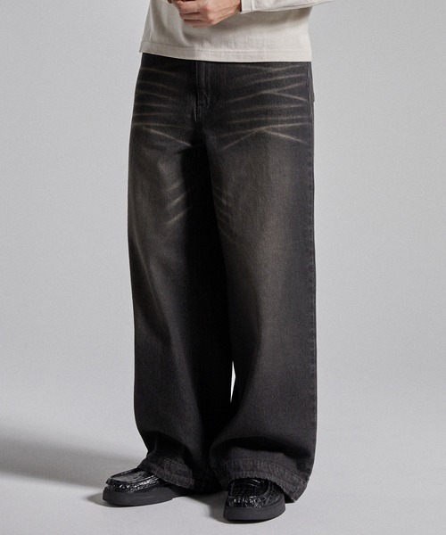 Parts Lab.（パーツラボ）の「【Parts Lab.】Basic Wide Easy Denim Pants / ベーシックワイドイージーデニムパンツ（デニムパンツ・メンズ・ブラック/ブルー/ライトブルー・S/M/L）」の5枚目の写真