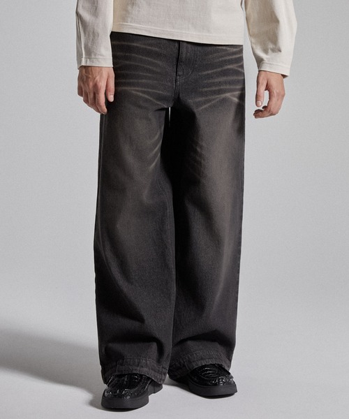 Parts Lab.（パーツラボ）の「【Parts Lab.】Basic Wide Easy Denim Pants / ベーシックワイドイージーデニムパンツ（デニムパンツ・メンズ・ブラック/ブルー/ライトブルー・S/M/L）」の6枚目の写真