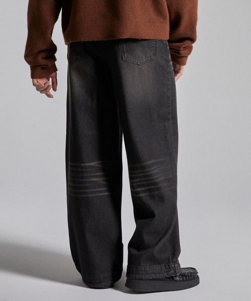 Parts Lab.（パーツラボ）の「【Parts Lab.】Basic Wide Easy Denim Pants / ベーシックワイドイージーデニムパンツ（デニムパンツ・メンズ・ブラック/ブルー/ライトブルー・S/M/L）」の8枚目の写真