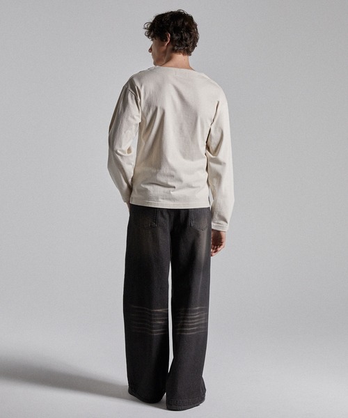 Parts Lab.（パーツラボ）の「【Parts Lab.】Basic Wide Easy Denim Pants / ベーシックワイドイージーデニムパンツ（デニムパンツ・メンズ・ブラック/ブルー/ライトブルー・S/M/L）」の11枚目の写真