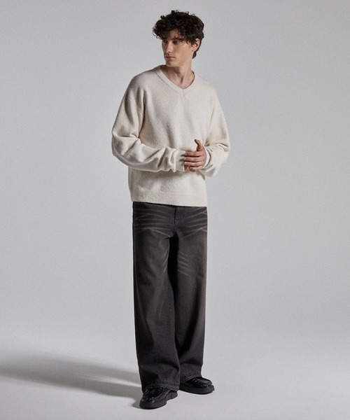 Parts Lab.（パーツラボ）の「【Parts Lab.】Basic Wide Easy Denim Pants / ベーシックワイドイージーデニムパンツ（デニムパンツ・メンズ・ブラック/ブルー/ライトブルー・S/M/L）」の19枚目の写真