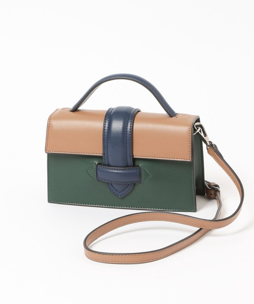 BAYFLOW（ベイフロー）の「マルチカラーミニバッグ（ショルダーバッグ・レディース・グリーン/ブラウン・FREE）」の4枚目の写真