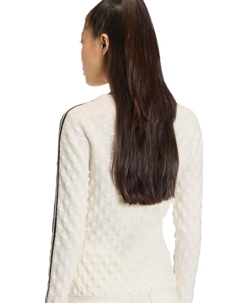 adidas（アディダス）の「adidas SLIM SOLID SPIKE KNIT SWEATSHIRT / アディダス スリム ソリッド スパイク ニット スウェットシャツ（ニット/セーター・レディース・ホワイト・S/M/L）」の9枚目の写真