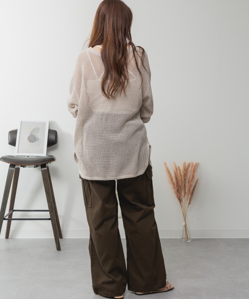 aity(アイティ)の「ツイルワイドカーゴパンツ(カーゴパンツ・レディース・ベージュ/ブラック/カーキ・M/L/LL/3L/4L)」の18枚目の写真