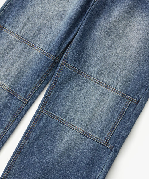 SUARE(スアレ)の「グリッドリップストップデニムパンツ(デニムパンツ・レディース・ブルー・MEDIUM/LARGE/X-LARGE)」の2枚目の写真